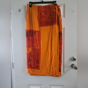 S.I.S Collection Orange and Red Women's Skirt Strapless